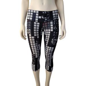 OC Multicolored Geometric Low Rise Soft Stretch Cropped Fitness Leggings